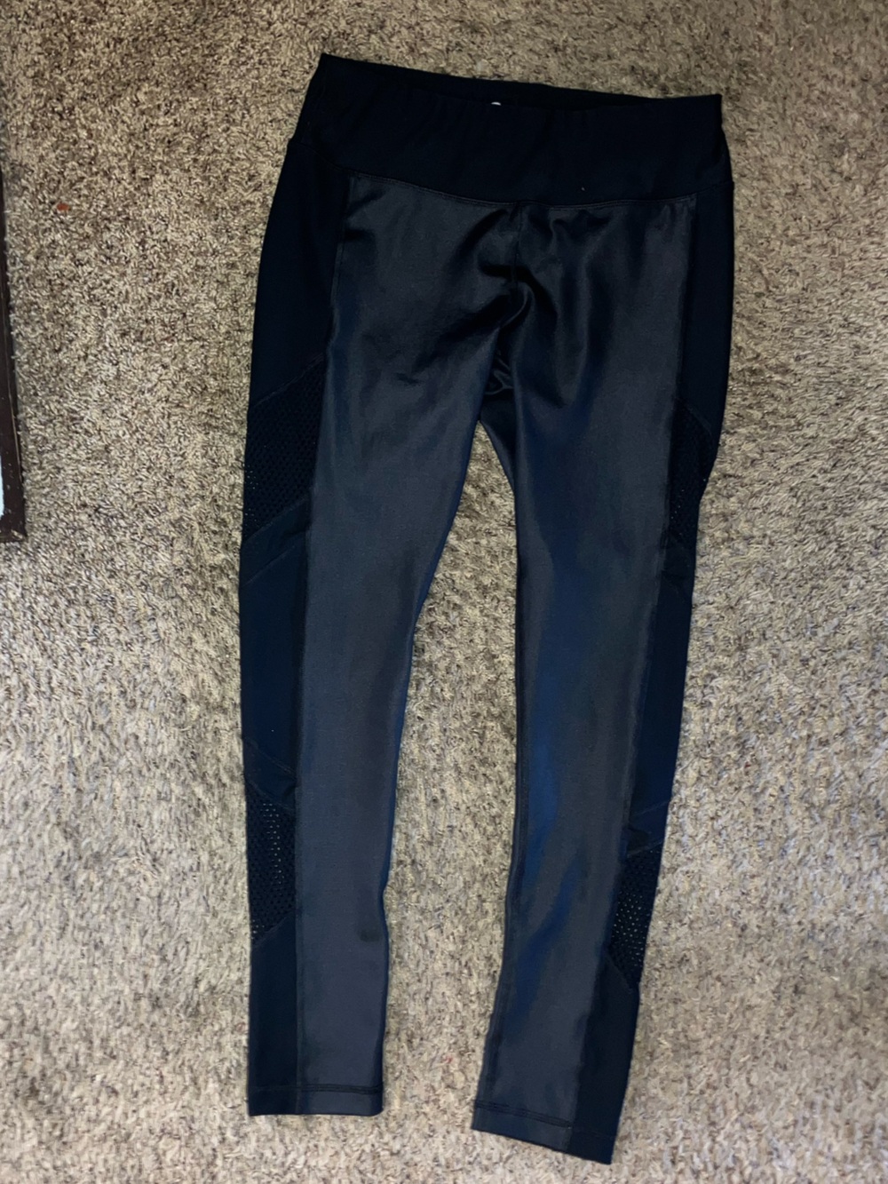 Reflex Black Athletic Joggers with Mesh Panels